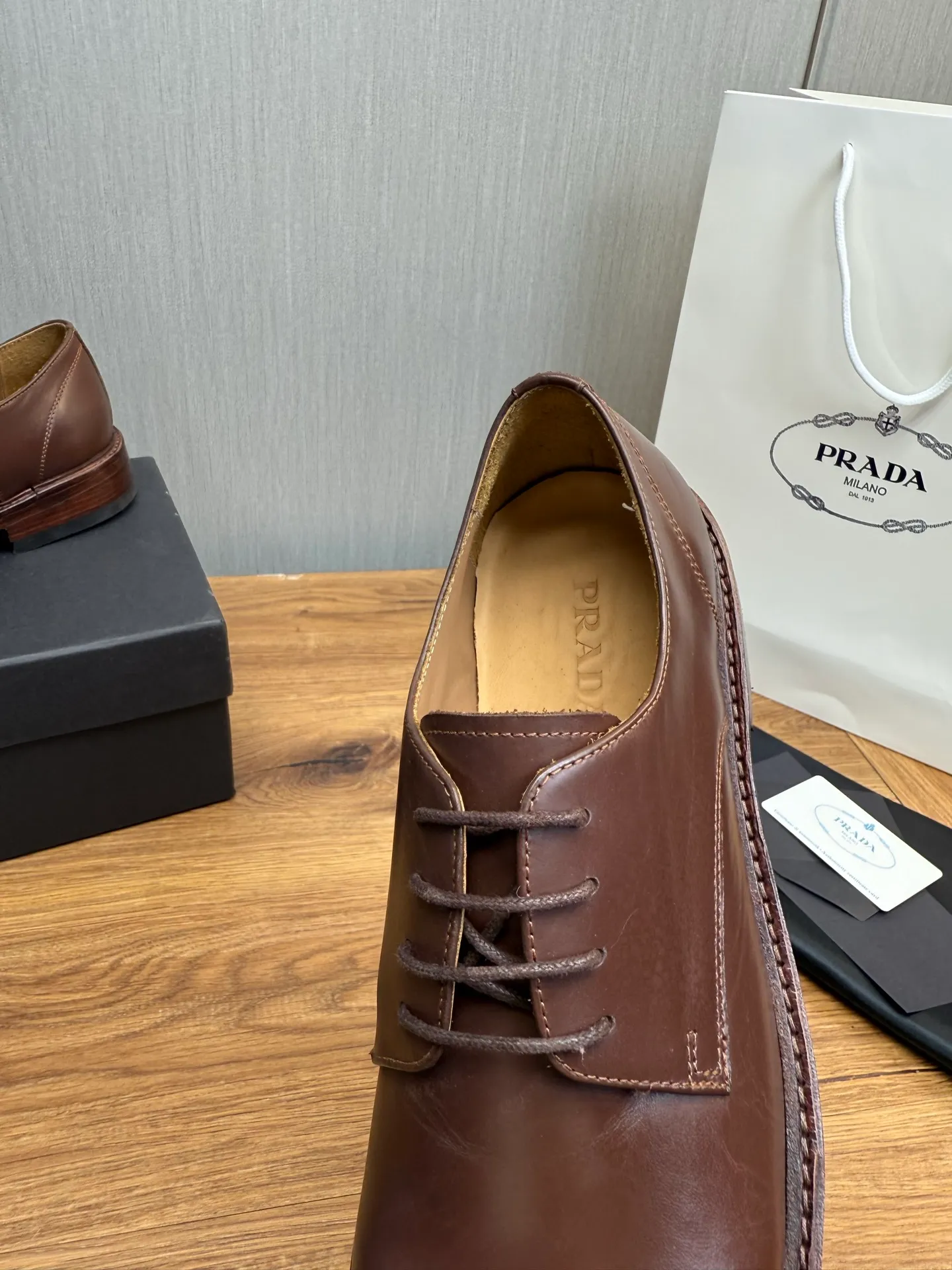Men's shoes💰760💰 Prada.PRADA men's business casual leather shoes, 1:1 shipment ⬆️Luxurious and noble👞All imported original brand leather materials, just to create a more comfortable wearing experience, upper: original cowhide ➕Imported full cow lining, original genuine leather outsole ✔️36-45 (38.45 non-returnable)